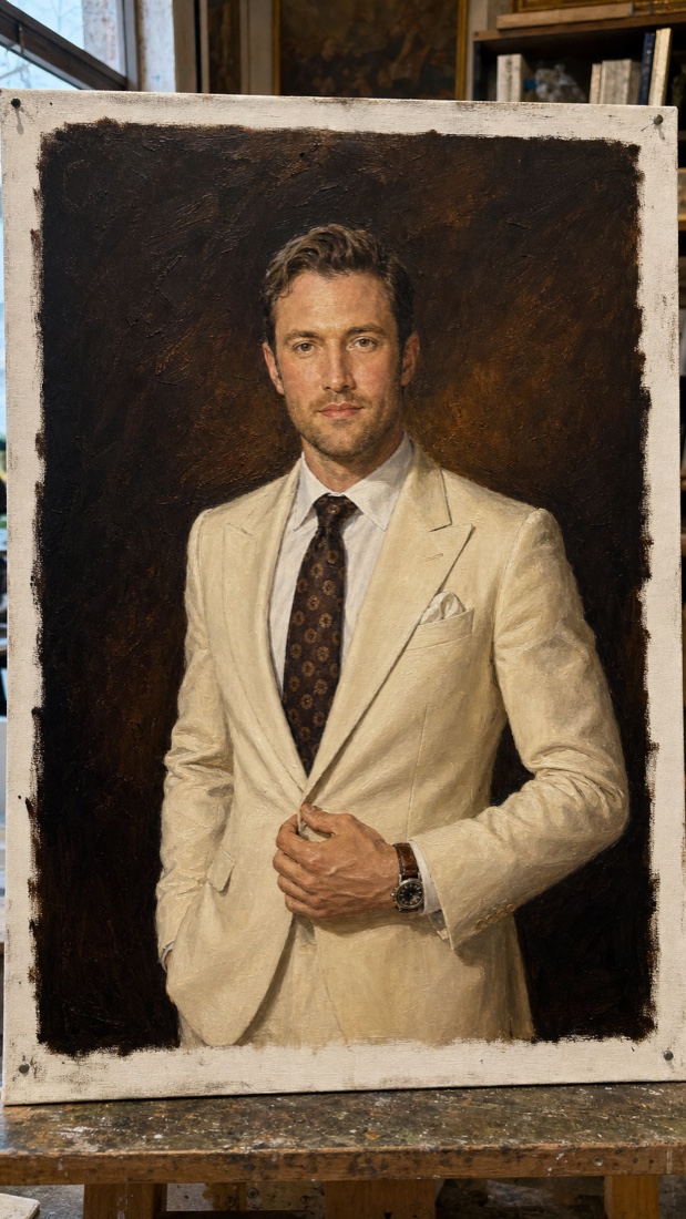 Finished oil painting proof on canvas
