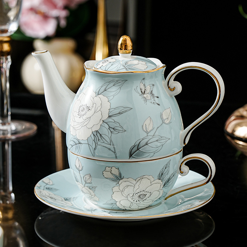 English style mother child teapot cup and saucer gift set