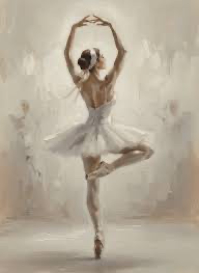Soft neutral ballet painting example
